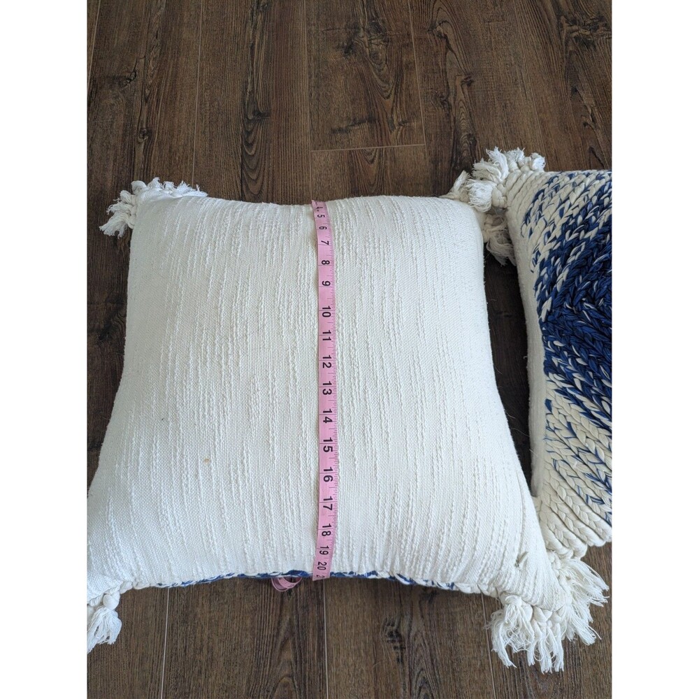 Anthropologie 20x20 Pillow Inserts and Pillow Cover Shams Accent Pair 2 - Picture 3 of 4